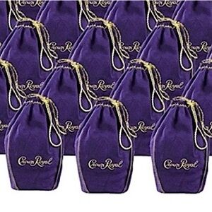 8 BAGS CROWN ROYAL Choose Colors Royal Blue Peach Green Black Tan Gold